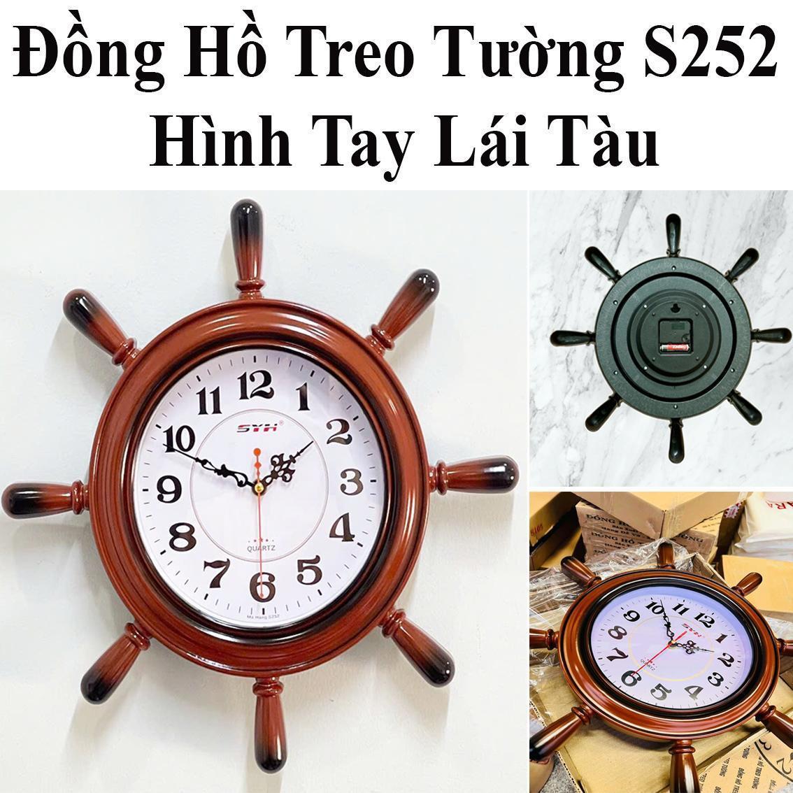 Đồng Hồ Treo Tường S252 Hình Tay Lái Tàu Đường Kính 43Cm