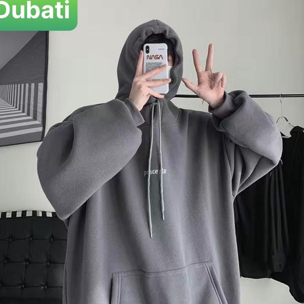 ÁO HOODIE NAM NỮ, ÁO KHOÁC NỈ IN HÌNH CHỨ PEACE STAR FROM RỘNG DÀI TAY CAO CẤP MỚI - DUBATI FASHON