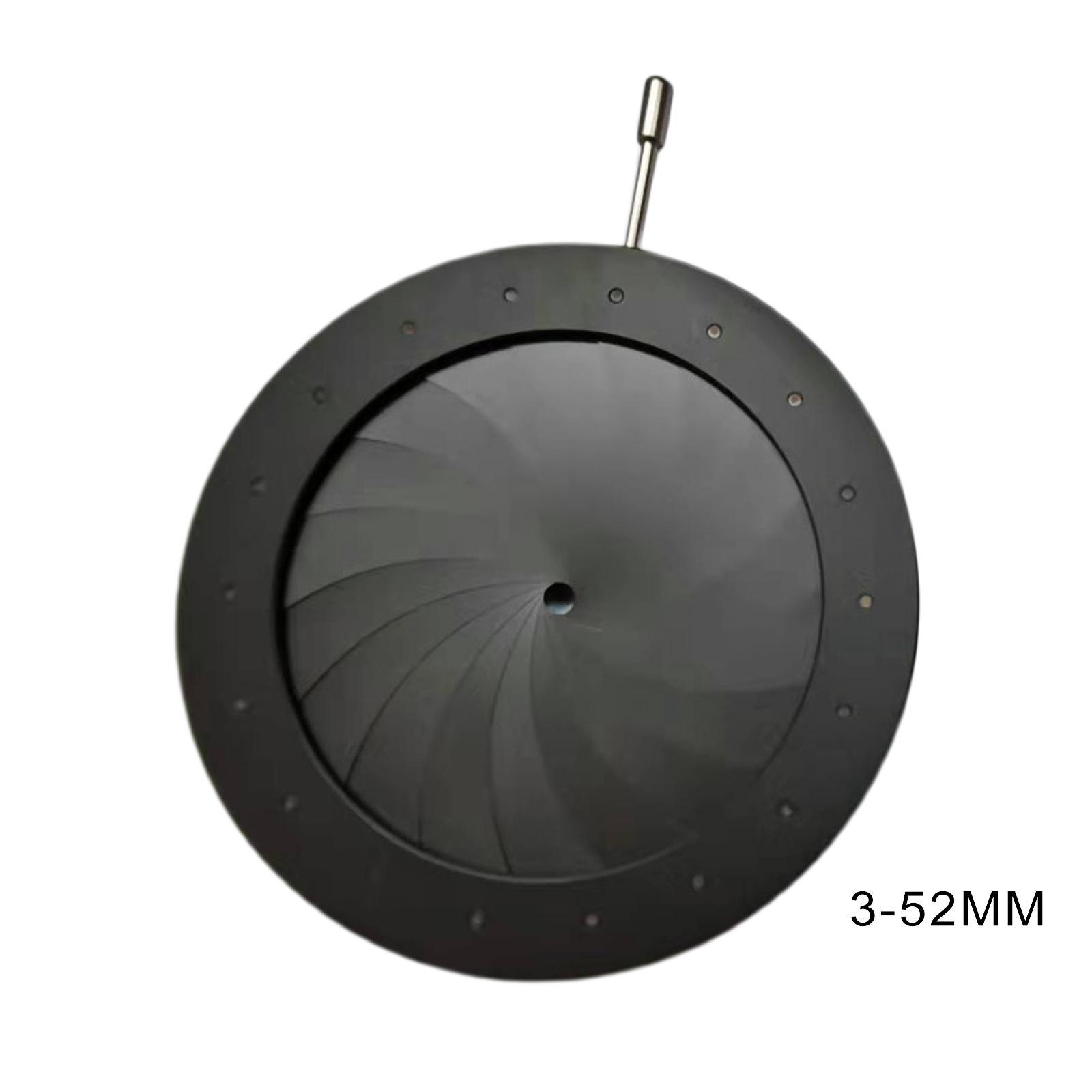 Replace Mechanical Iris Aperture Diaphragm 1-3-52MM Adjustable Optical Diaphragm Condenser Parts Zoom Optical Optical Diaphragm for Camera