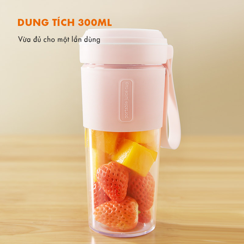 Máy xay sinh tố cầm tay Gaabor GF-M03D dung tích 300ml nhỏ gọn pin sạc cổng USB tiện lợi - Hàng chính hãng