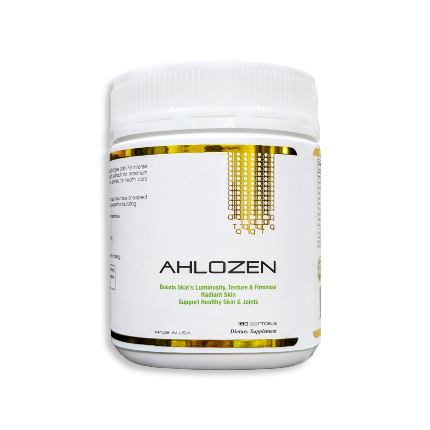 Hình ảnh Viên Collagen Ahlozen bổ sung Vitamin +A E C Gold, Collagen Type 1&3 Hộp 180 viên