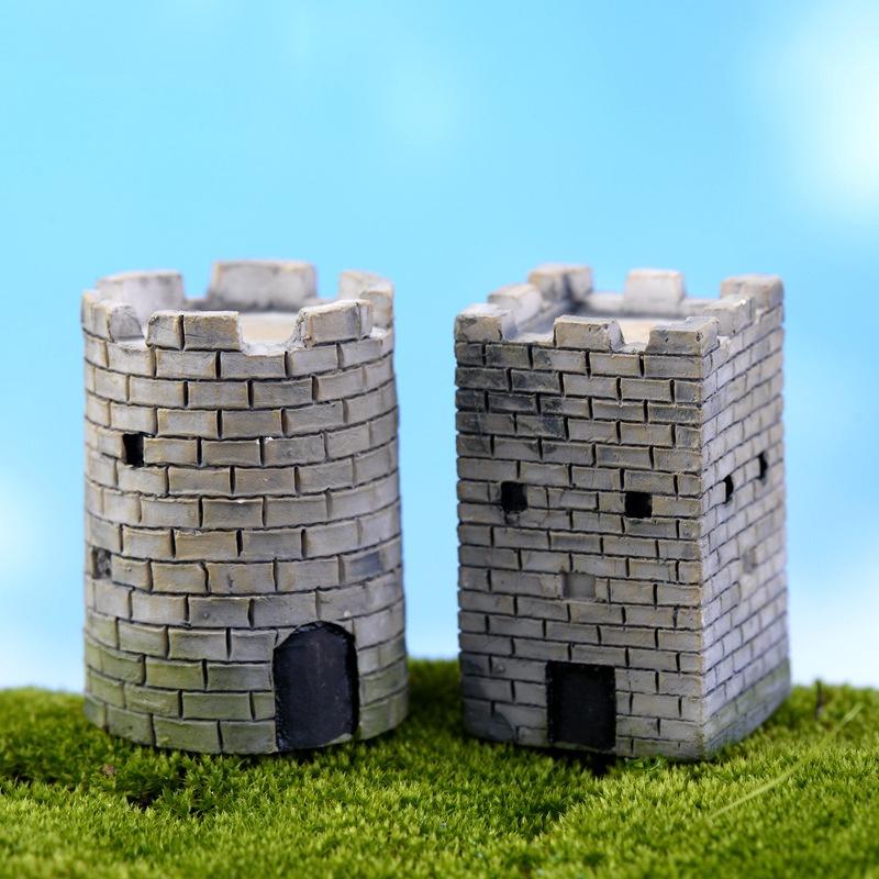Tiểu cảnh mini ️ Mô hình chòi canh trang trí tiểu cảnh, sen đá, sân vườn, terrarium