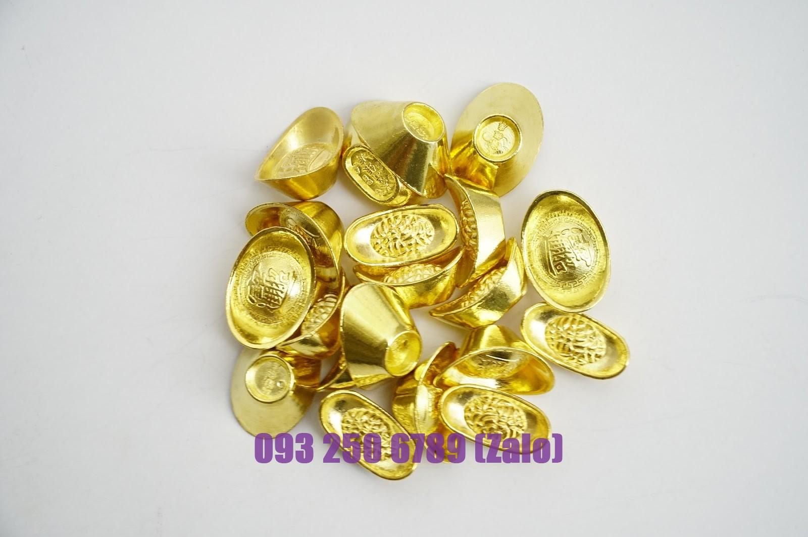 Thỏi vàng Thần tài mạ vàng phong thuỷ tài lộc giàu có