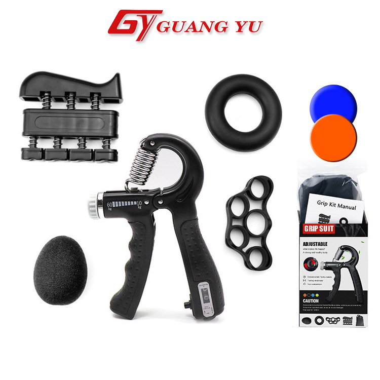 Combo 5 món dụng cụ tập tay kìm đếm số tự động, bộ tập gym hiệu quả GUANG YU