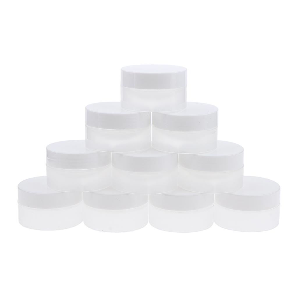 10Pcs Empty Round Makeup Jar Pot  Travel Cream Cosmetic Container