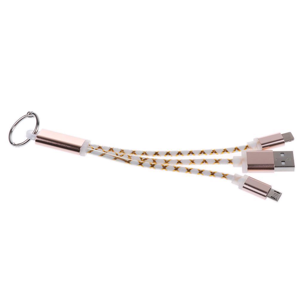 2 in 1 USB Charger Cable Key Chain Cable for Android