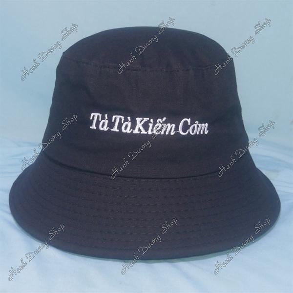 Nón tai bèo mũ bucket vành nhỏ thêu Tà Tà Kiếm Cơm - Tà Tà Kiếm Cơm