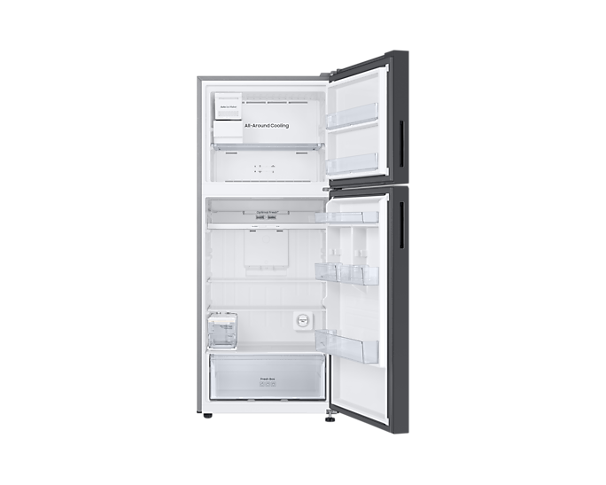 Tủ Lạnh Bespoke Ngăn Đông Trên với Đông Mềm Linh Hoạt 4 Chế Độ Optimal Fresh+ màu Trắng Thạch Anh 385L RT38CB668412SV - Hàng chính hãng