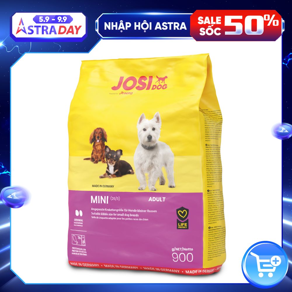 Thức Ăn Chó Trưởng Thành Cho Các Giống Chó Size Nhỏ - Josera JosiDog Mini 900G