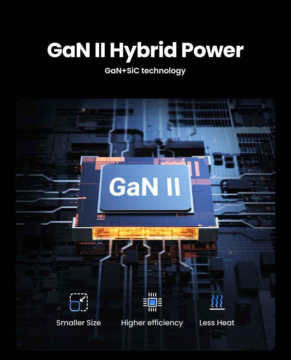 Ugreen UG90736CD328TK 100W Bộ sạc nhanh Nexode gồm 2 cổng USB-C + 2 cổng USB-A dây nguồn dài 1.5M chuẩn cắm US - HÀNG CHÍNH HÃNG