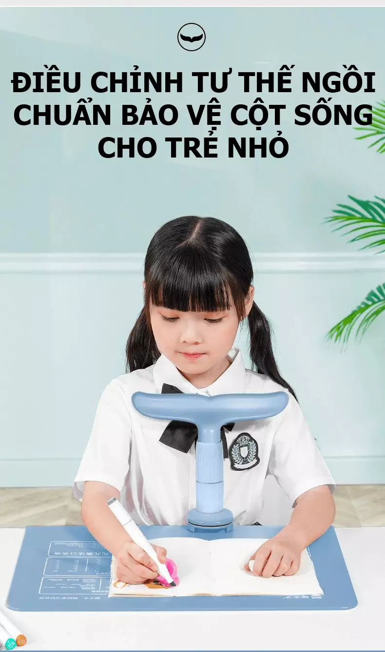 Giá đỡ ngực chống gù lưng cong vẹo cột sống, chống cận thị giúp bé đúng tư thế khi ngồi học