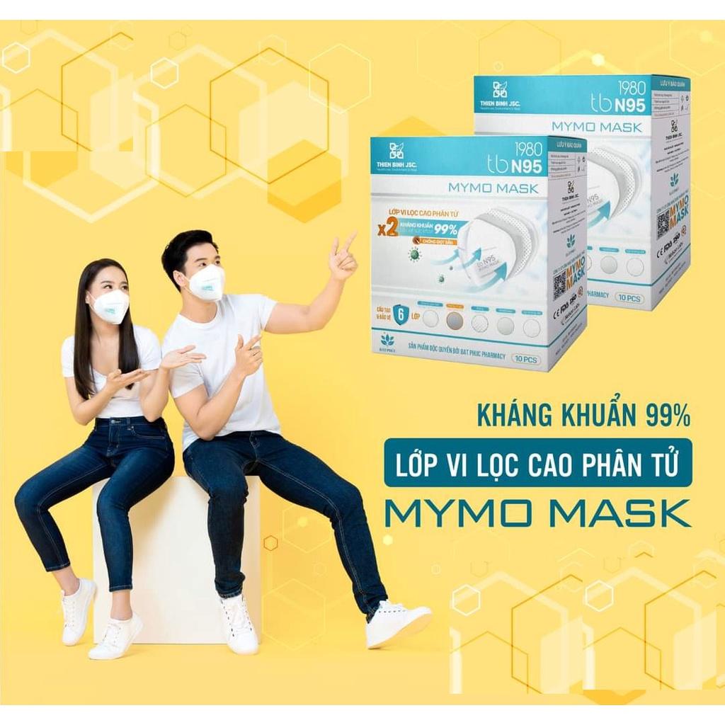 Khẩu trang Mymo Mask N95 X2 lớp vi lọc cao phân tử kháng khuẩn 99%