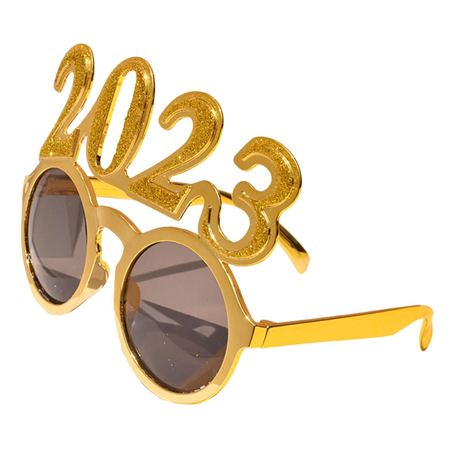 New Year Photo Glasses Decorations Photo Prop for Adults Kids Celebration