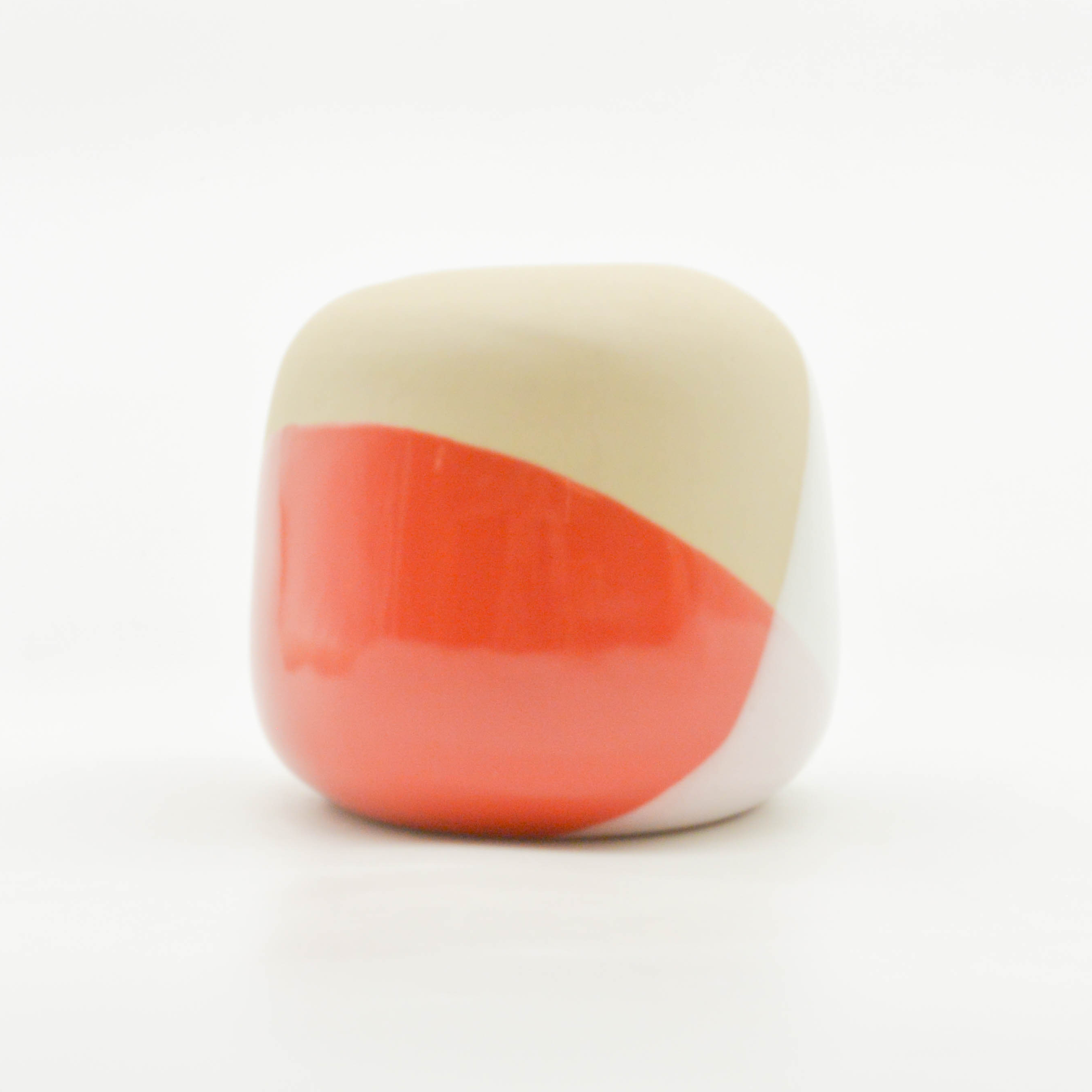Bình Hoa Mimosa - Nhỏ - Đỏ cam semi-matte - Men đầy bình