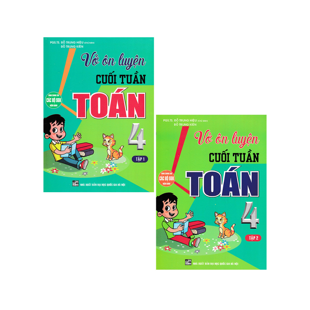 Combo Vở Ôn Luyện Cuối Tuần Toán 4 Tập 1 + 2