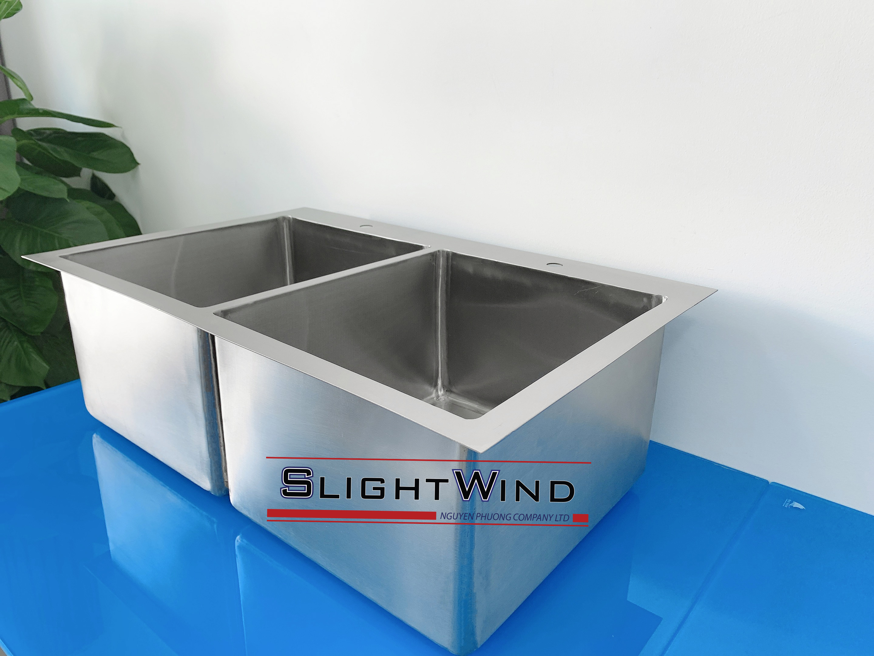 CHẬU/BỒN RỬA CHÉN BÁT 2 NGĂN INOX SLIGHTWIND - HÀNG CHÍNH HÃNG