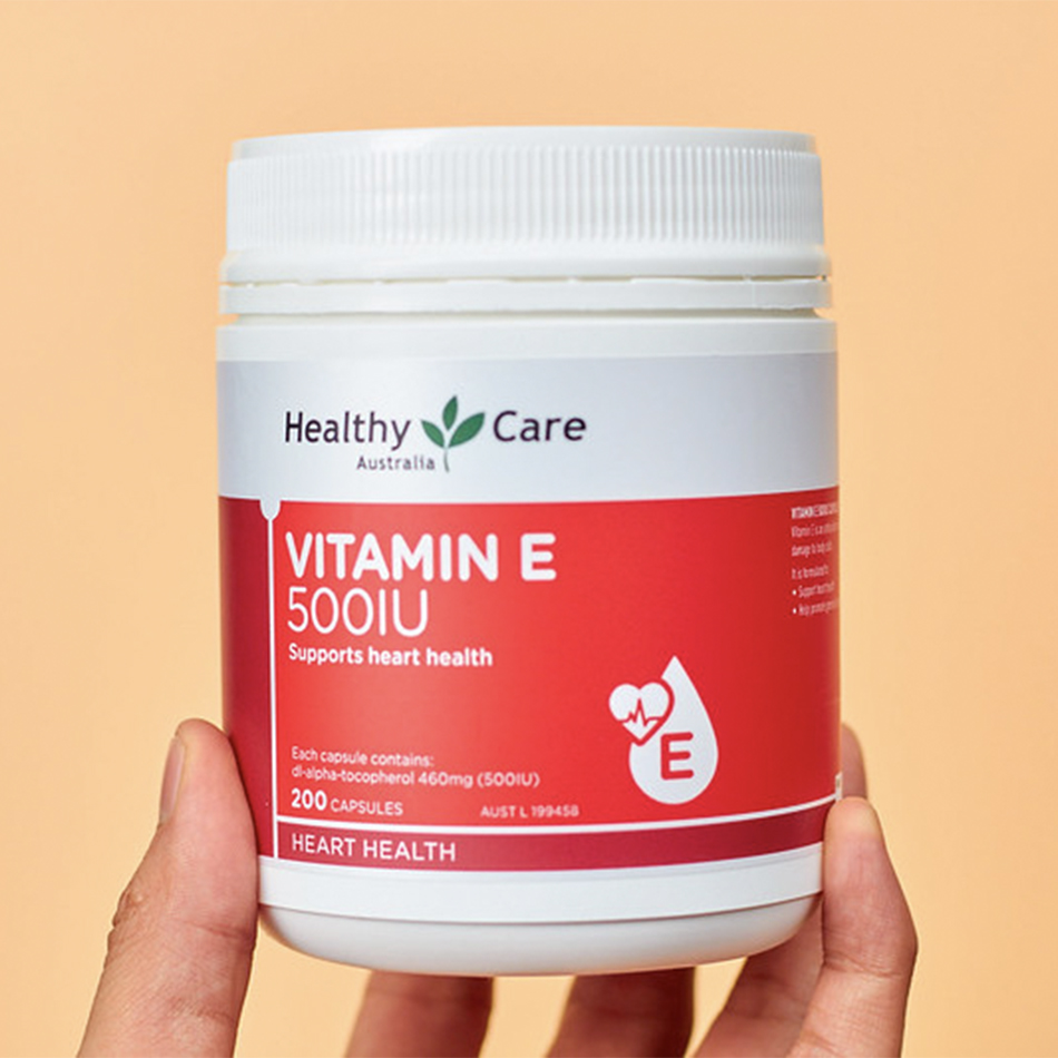 Vitamin E Úc Healthy Care 500IU Hỗ trợ hệ thống tim mạch khỏe mạnh, giúp làm đẹp da, mượt tóc và làm chậm quá trình lão hóa - OZ Slim Store