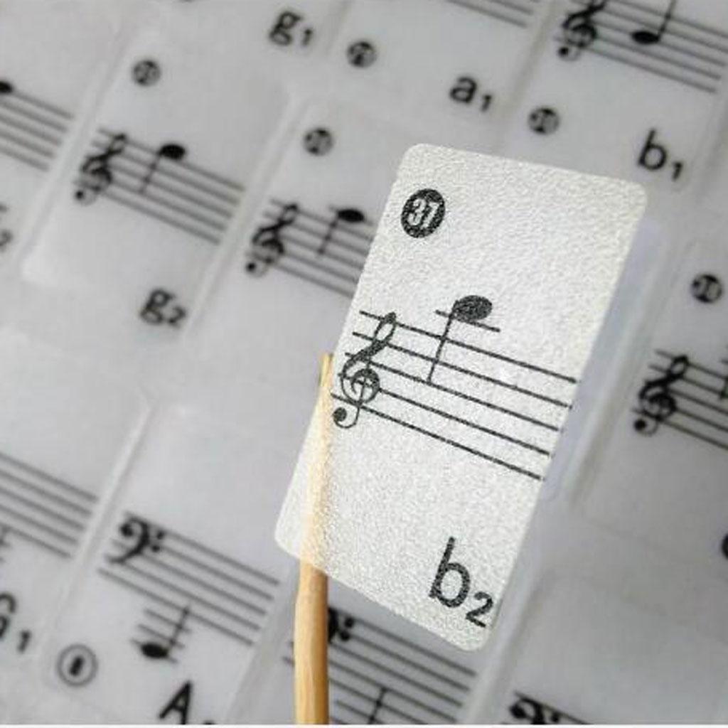 Transparent 49 61 Key Electronic Keyboard 88 Key Piano Stave Note Sticker