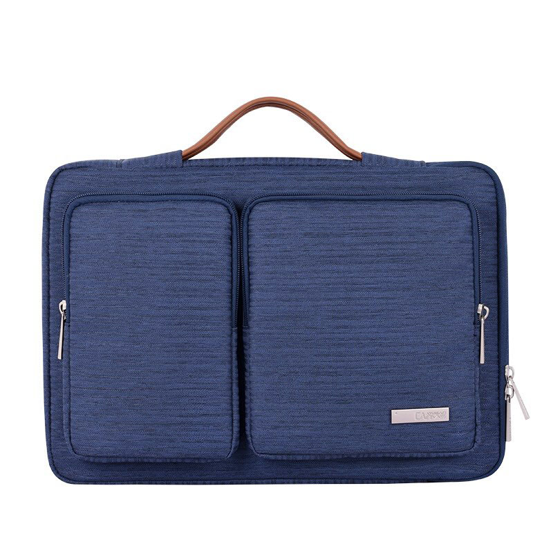 Túi chống sốc/Cặp đựng Laptop, Macbook 13 inch vải Canvas cao cấp chống thấm nước phong cách lịch lãm, thời trang,  nhỏ gọn và tiện dụng