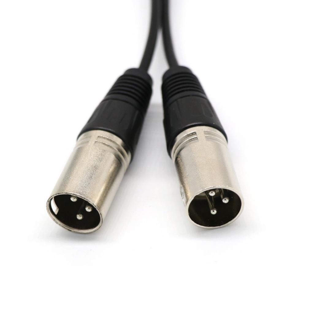 Dual 2 XLR  Plug  3  Balanced Patch Cable Splitter Cord