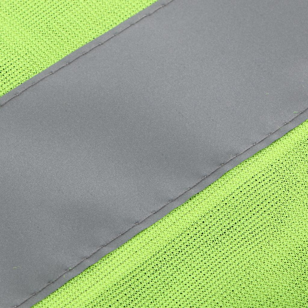 High Visibility Neon Green Safety Vest Hi Vis Reflective Jacket Large Size