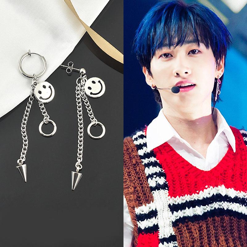 Khuyên tai bông tai Super junior hoa tai hình nón