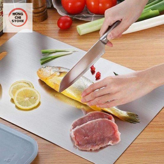 Thớt inox 304 kháng khuẩn Foodcom FC008 size 330*230mm, chống ẩm mốc độc hại