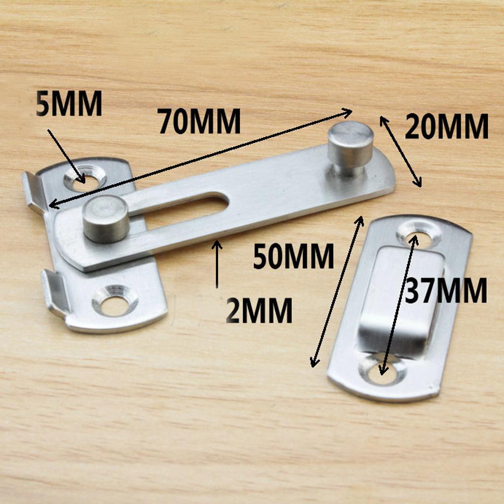 2X Gate Garden Door Shed Slide Latch Lock Screws Heavy Duty Stainless Steel