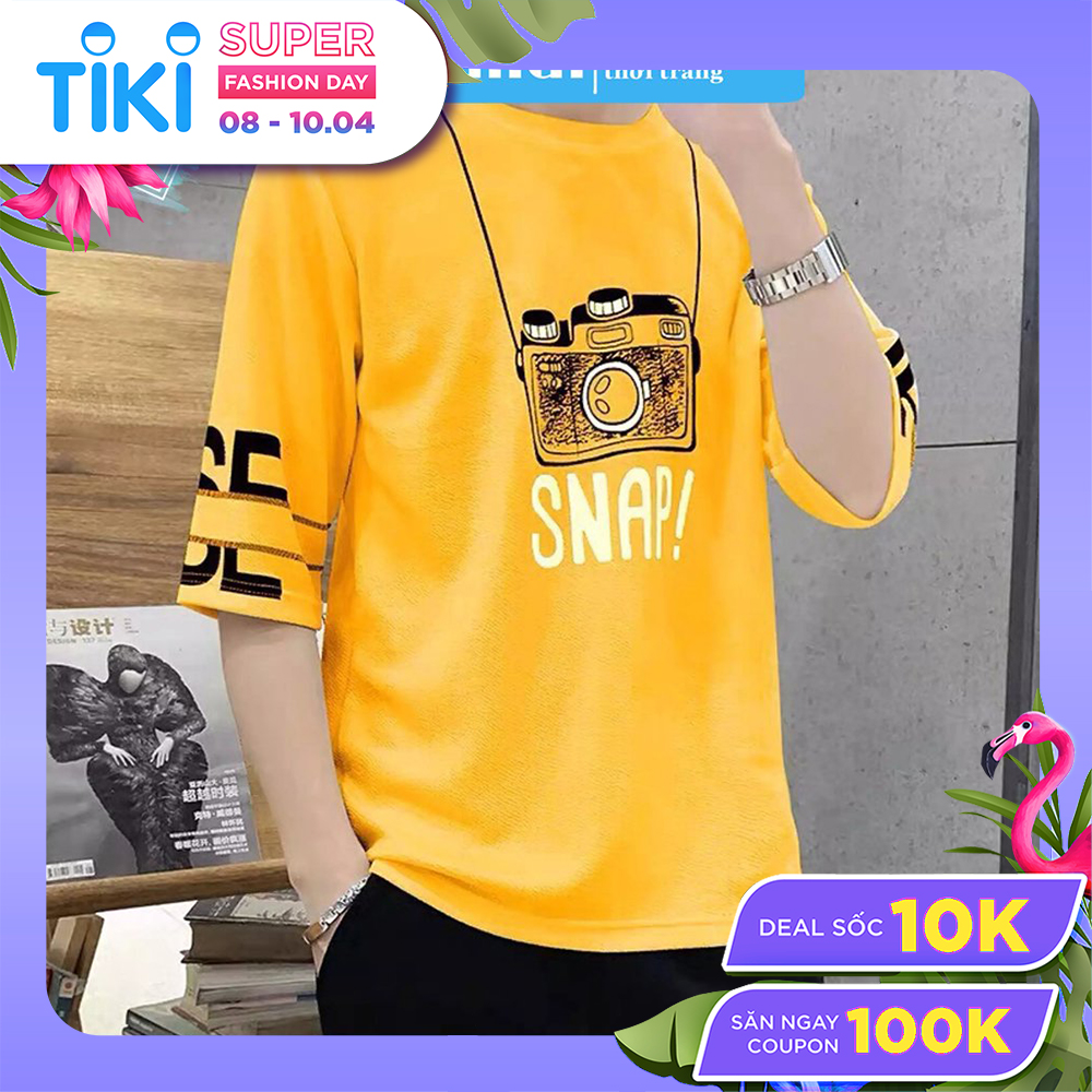 Áo thun nam thể thao tay lỡ, cổ tròn đẹp, trẻ trung, mặc thoáng mát, thấm hút tốt CHANDI HH14