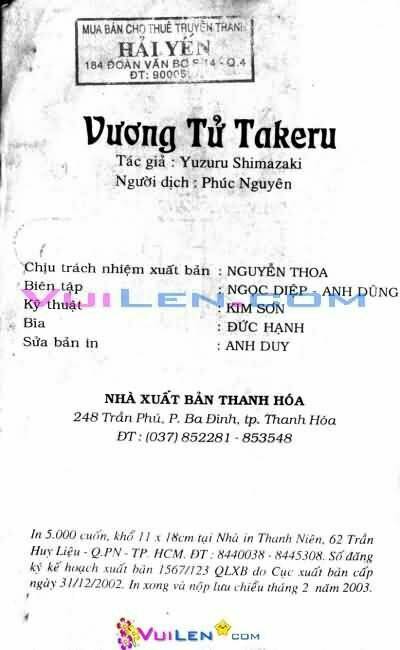 vương tử takeru chapter 1 168