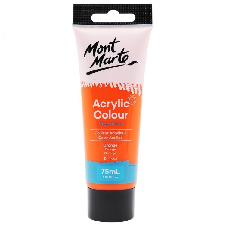 Màu vẽ Acrylic Mont Marte - dạng TUÝP MÀU LẺ 75ml cho Vẽ Tường, Vẽ Vải, Vẽ Áo..