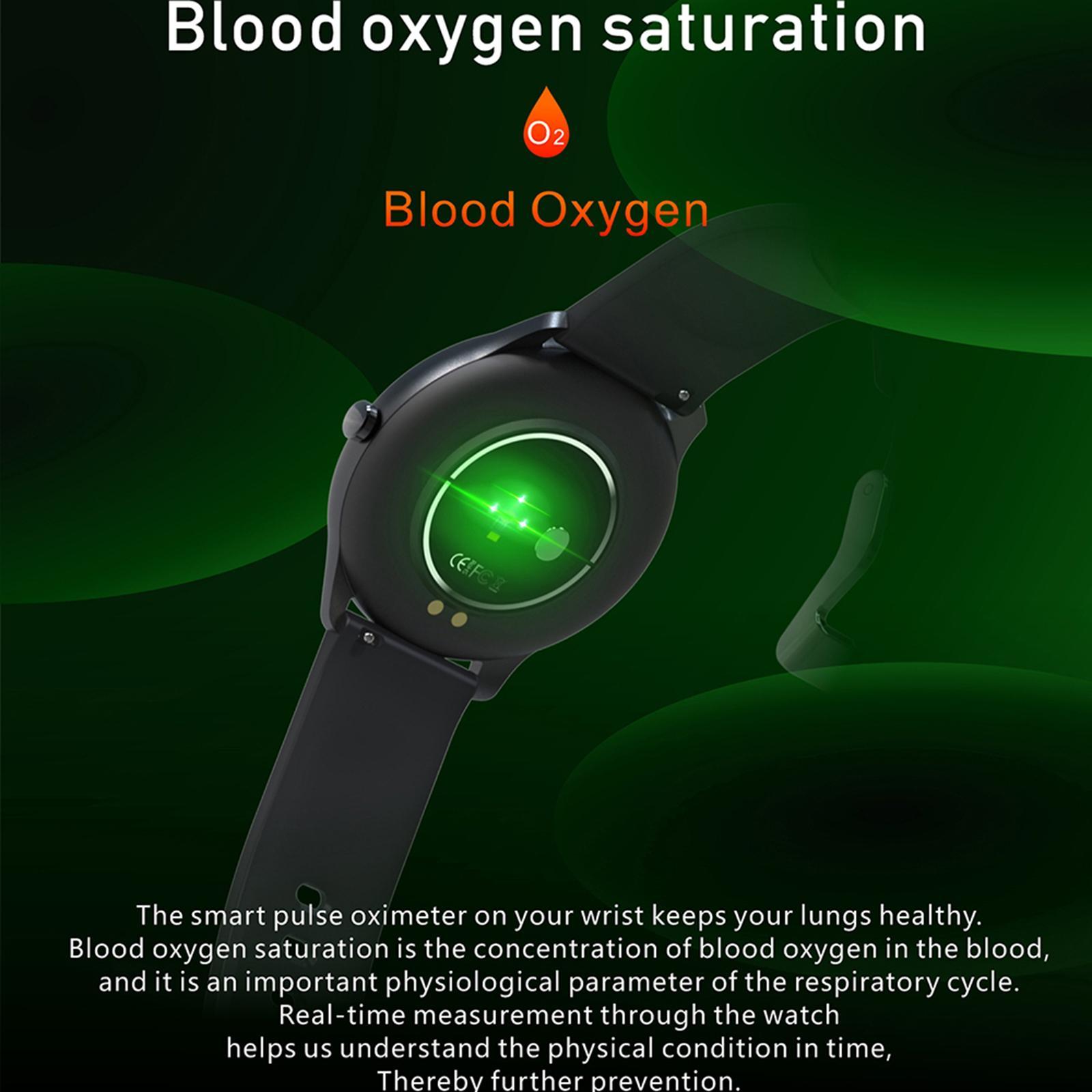 Round Smart Watch 1.28 inch Screen Body Temperature Measurement