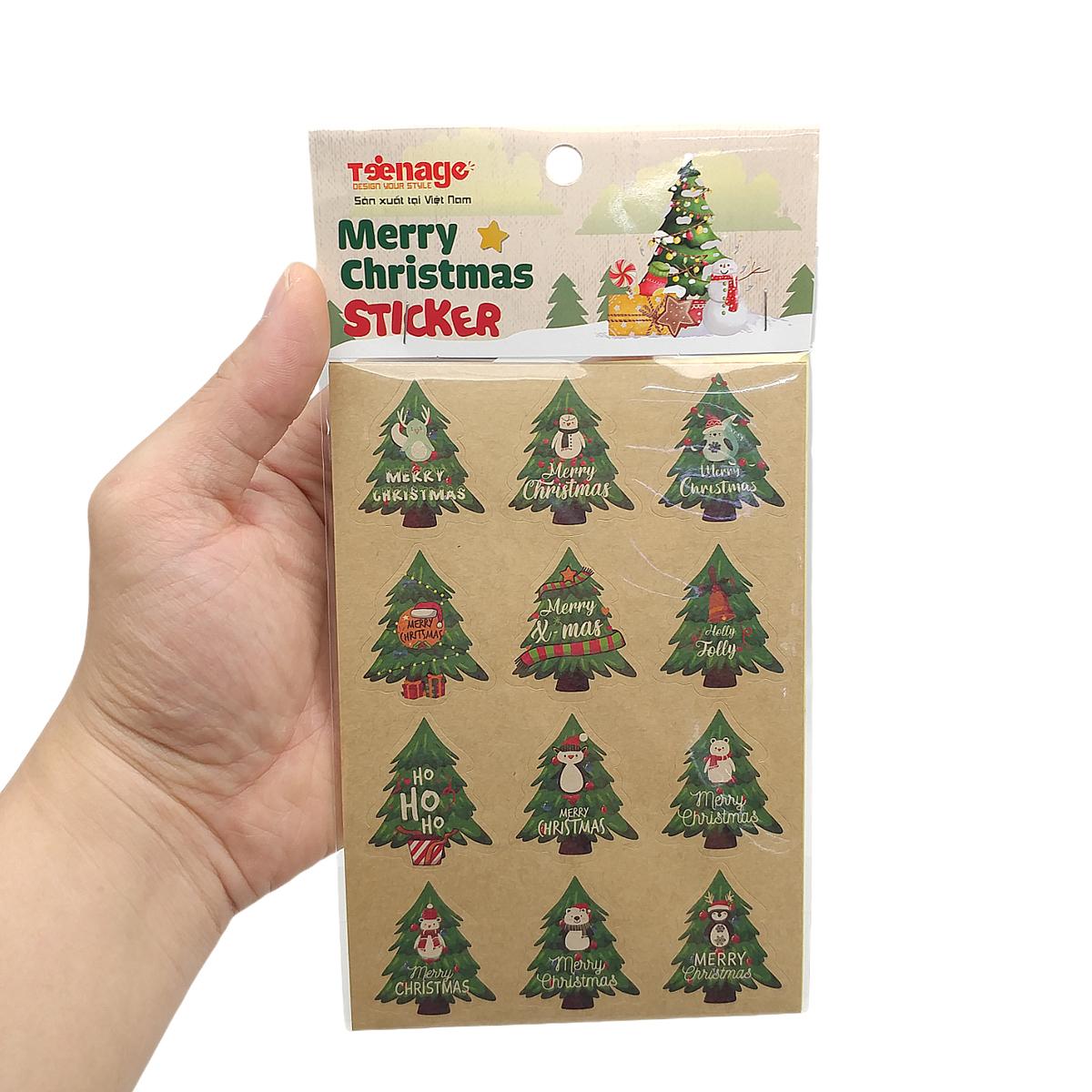 Bộ Sticker Kraft Cây Thông Noel - Teenage 02 (5 Tờ)
