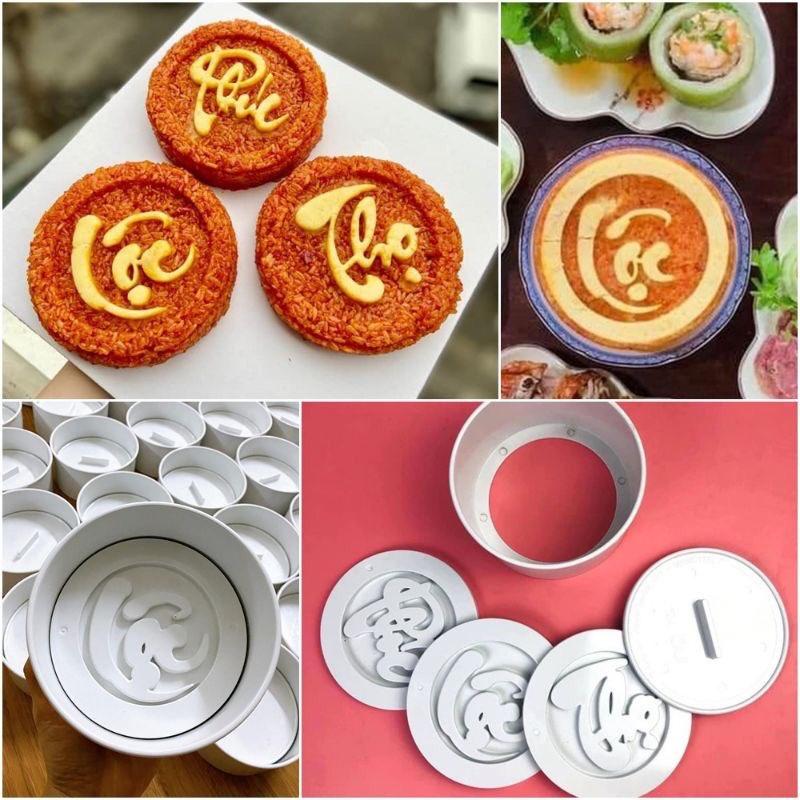 Bộ khuôn xôi tạo hình chữ Phúc Lộc Thọ, khuôn đóng sôi sắc nét