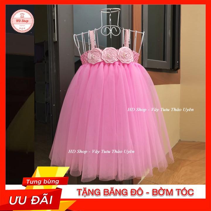Váy Cho Bé Gái Đầm Bé Gái Sơ Sinh - Đến 6 Tuổi Hoa Hồng Cuốn