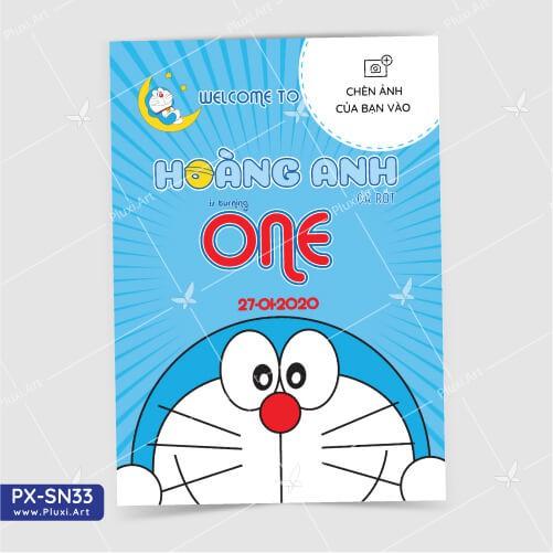 Thiệp thôi nôi – sinh nhật theo yêu cầu Pluxi