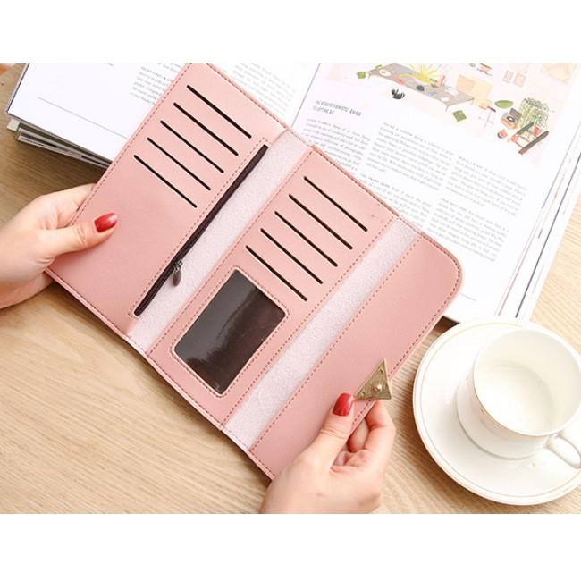 Ví nữ thời trang da cao cấp 40579 - xám