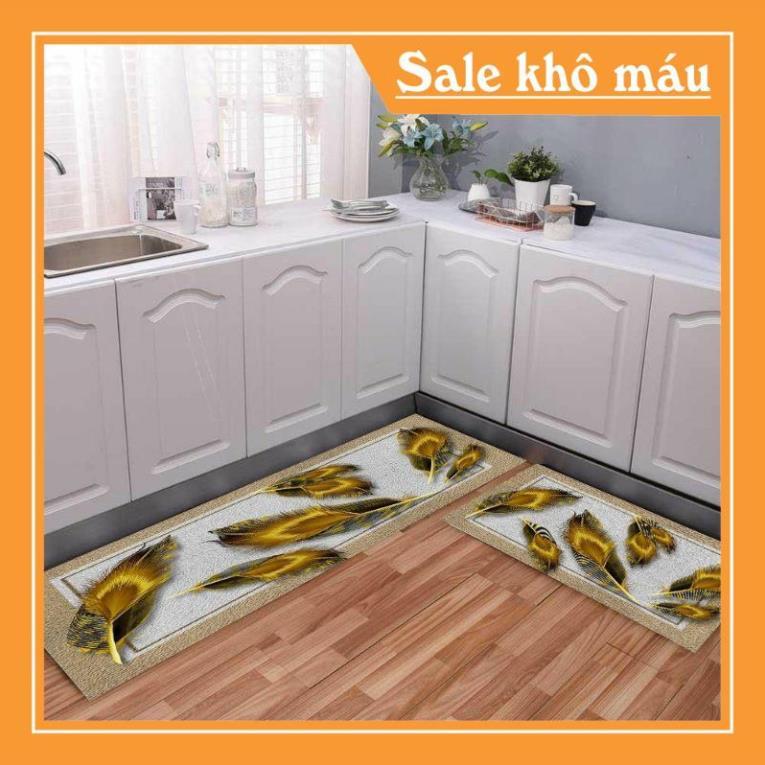 BỘ 2 THẢM BẾP 3D CHỐNG TRƠN TRƯỢT NHƯ HÌNH 4.9