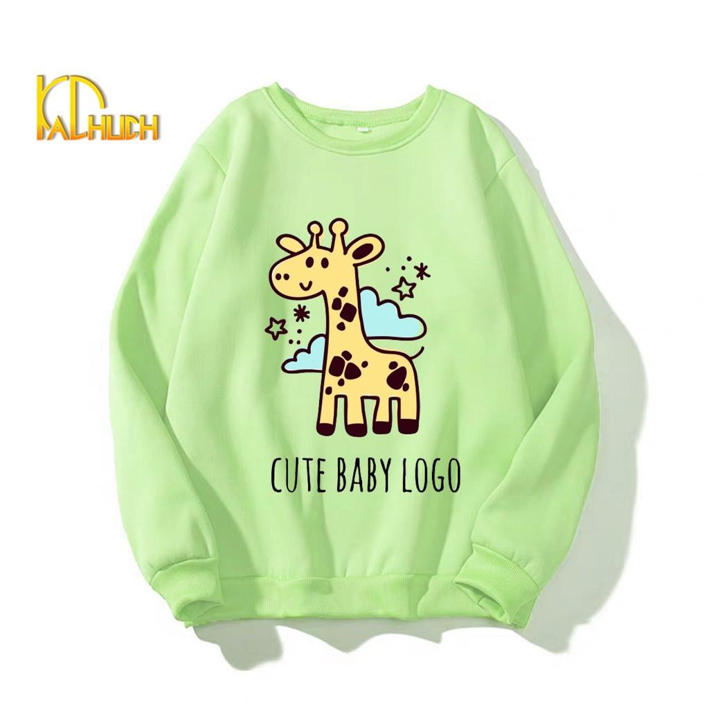 ÁO SWEATER IN CHÚ HƯƠU CAO CỔ DỄ THƯƠNG (NHIỀU MÀU)