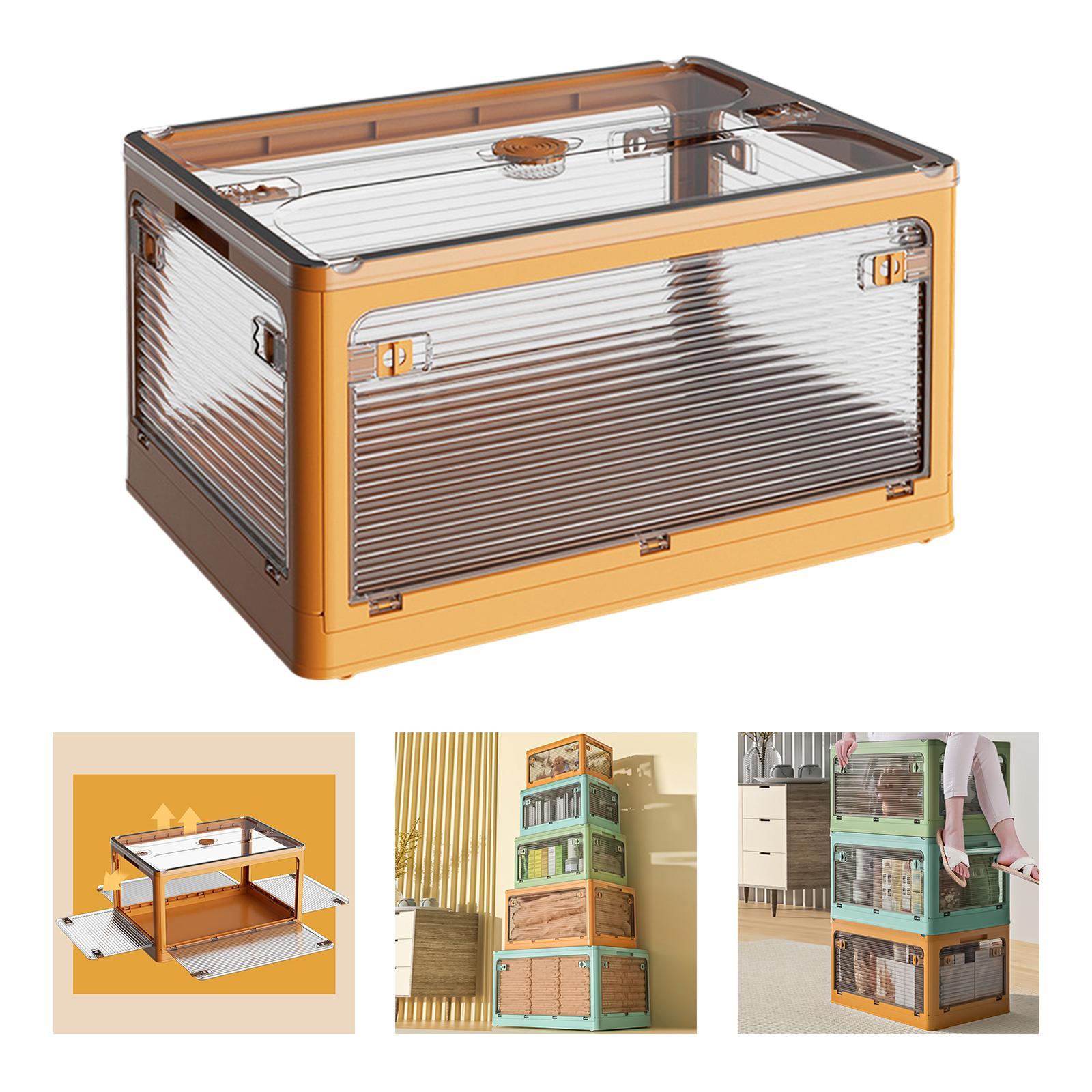 Foldable Storage Box Container Stackable for Office Closet Wardrobe