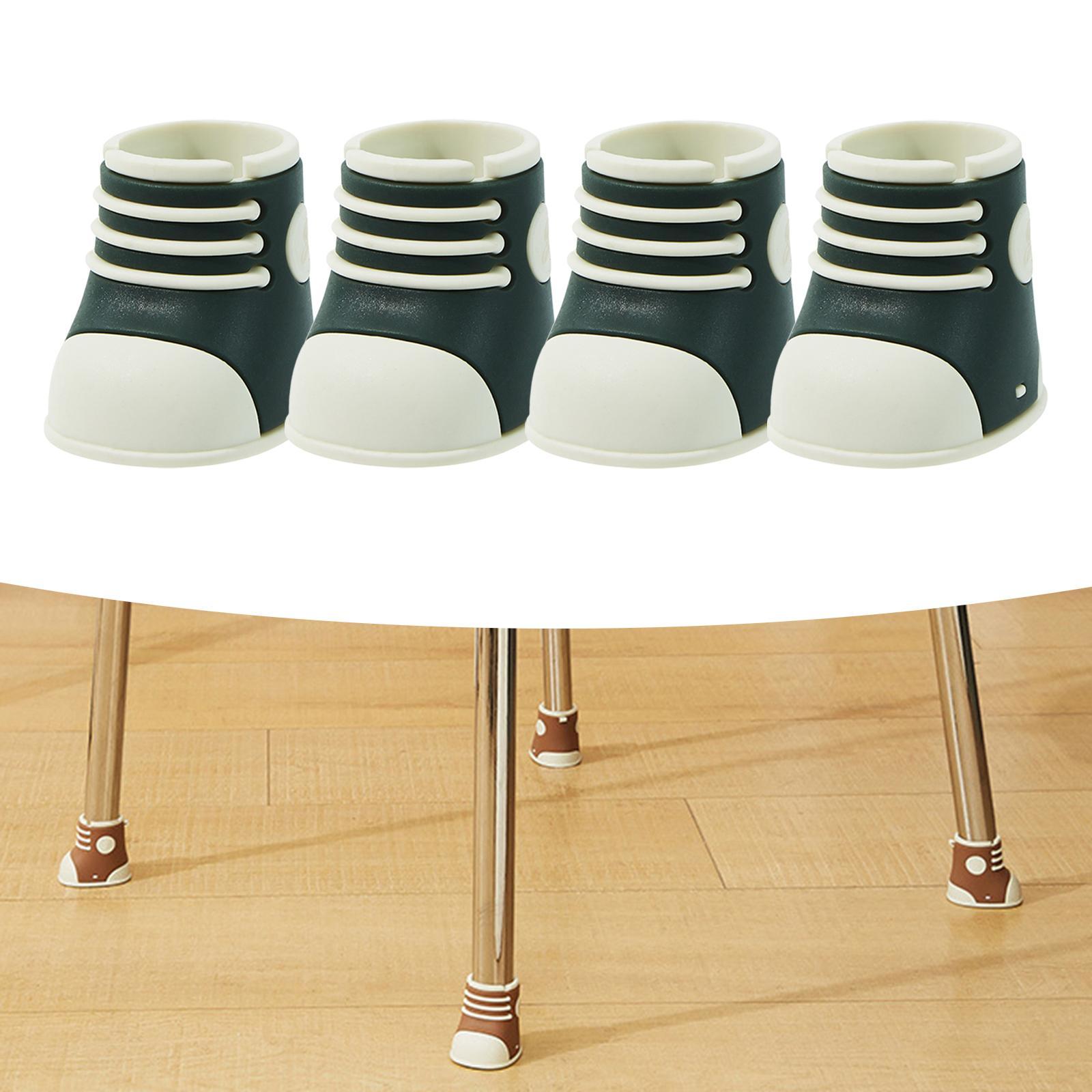 4x Chair Leg Caps Covers Pads Silicone Chair Leg Floor Protectors for Office Bed
