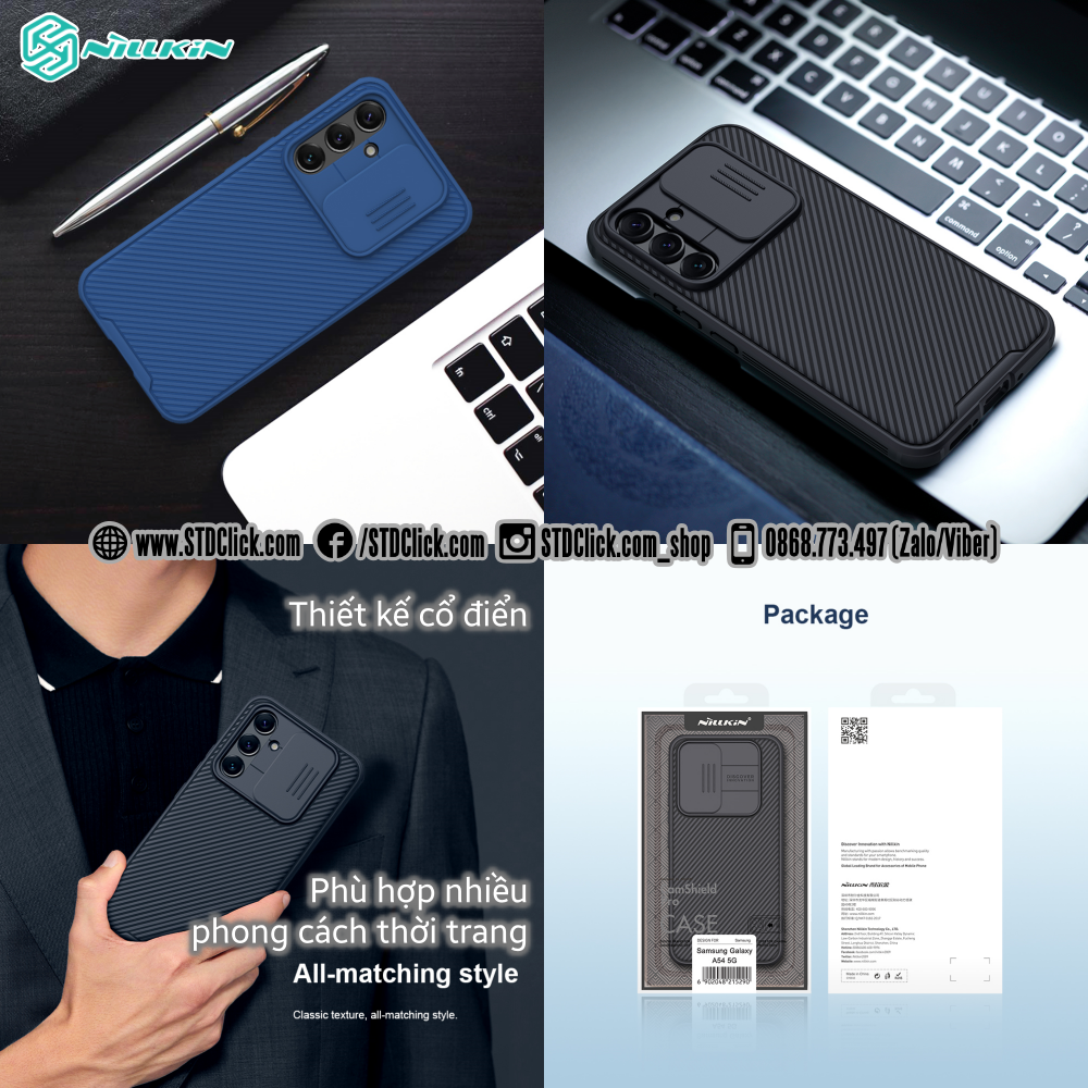 ỐP LƯNG DÀNH CHO ĐIỆN THOẠI SAMSUNG GALAXY A54 5G NILLKIN CAMSHIELD PRO BẢO VỆ CAMERA