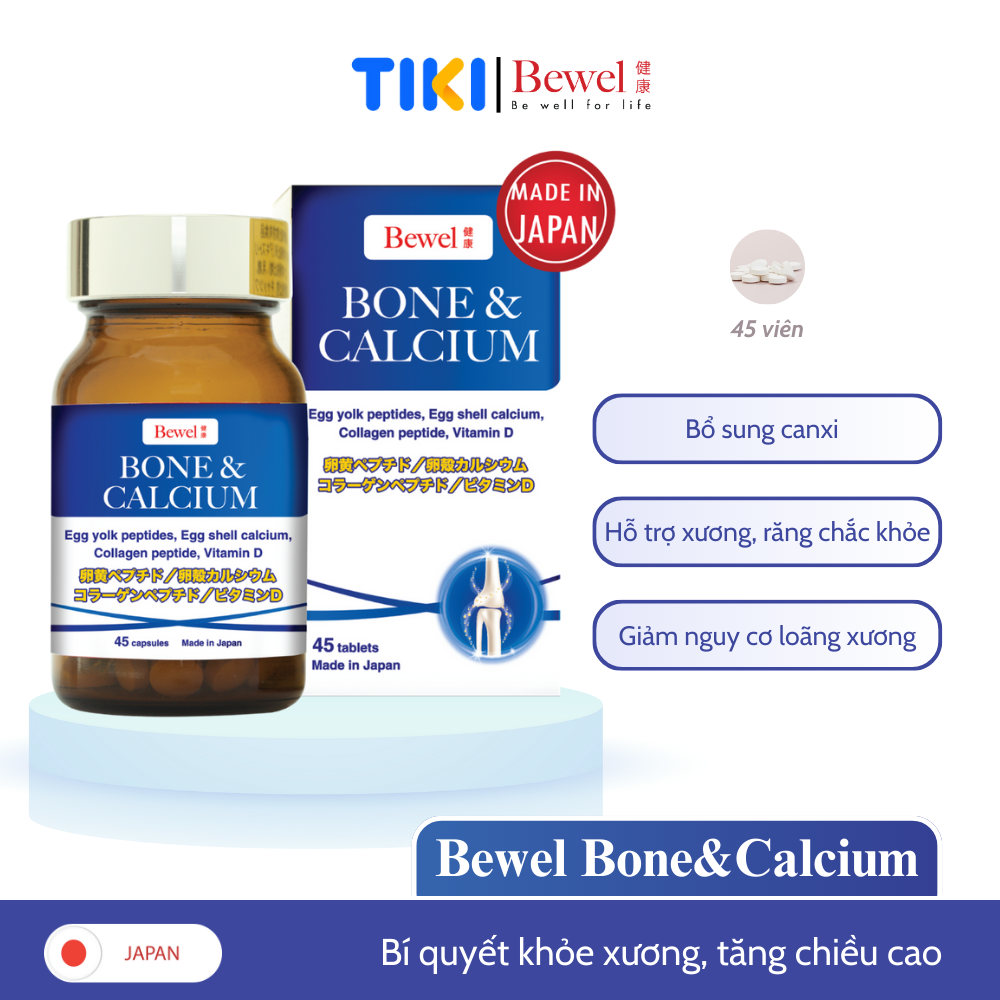 Thực phẩm chức năng Chăm sóc toàn diện cho Xương thương hiệu Waki Pharma - Bewel Bone & Calcium