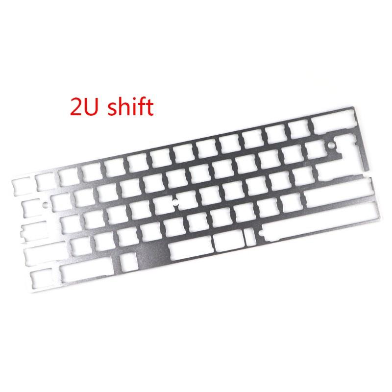 HSV Silver Positioning-Board 60% Aluminum Mechanical Keyboard Plate Support GK64 DZ60 GH60 CNC Support Split Spacebar 2U/2.25U Spacebar