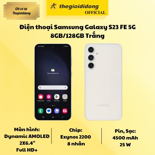 Điện thoại Samsung Galaxy S23 FE 5G 8GB/128GB Trắng - Hàng Chính Hãng