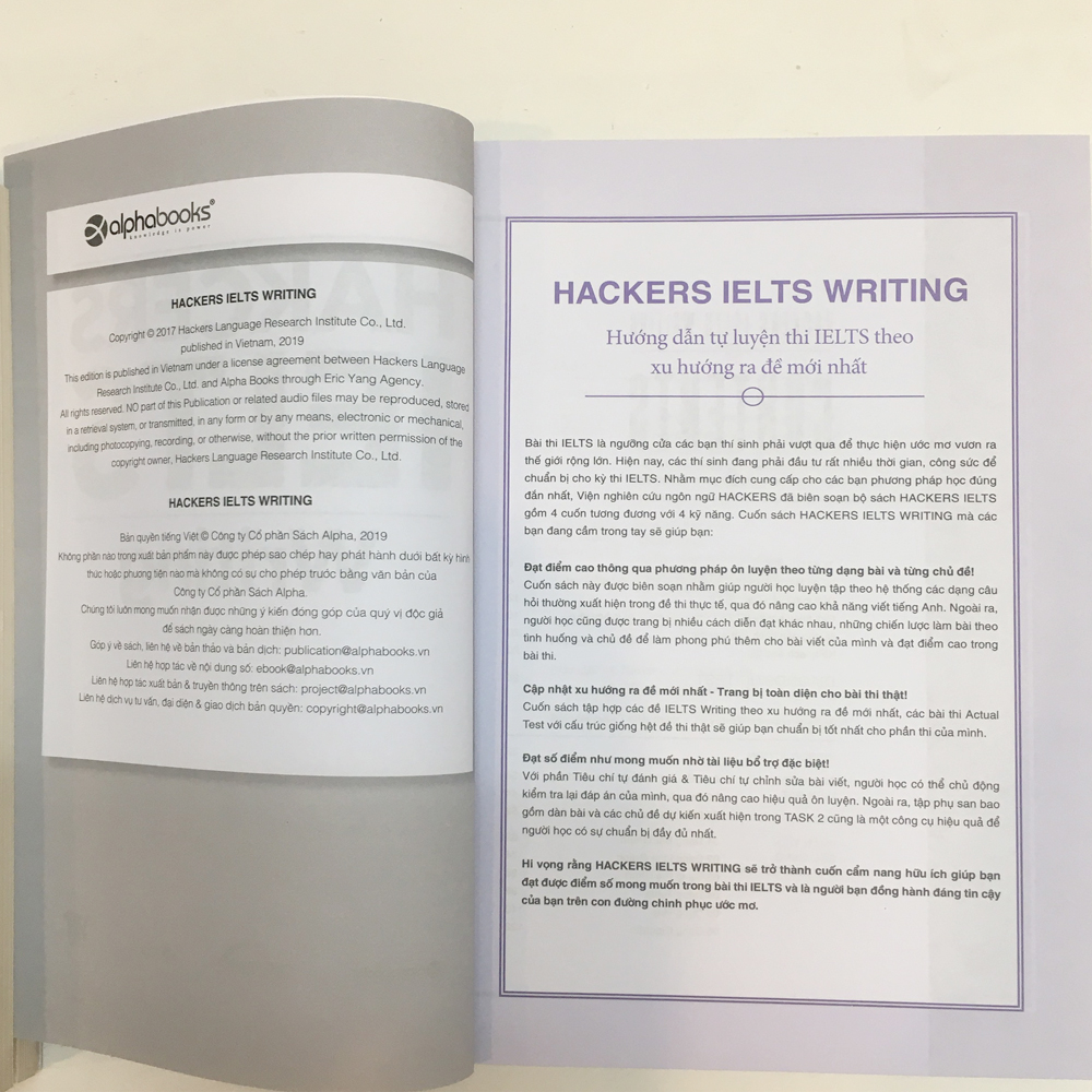 Combo 2 Cuốn Sách Luyện Thi IELTS: Hackers IELTS Reading + Hackers IELTS Writing - Tái Bản Năm 2021