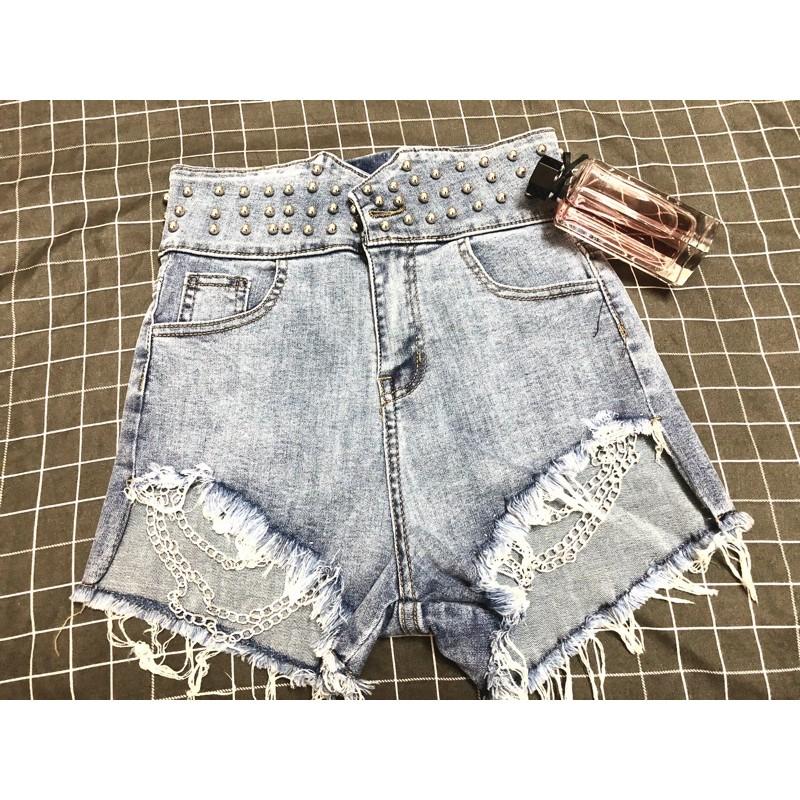 NMSU0104 Quần Short Đính Đá Cá Tính