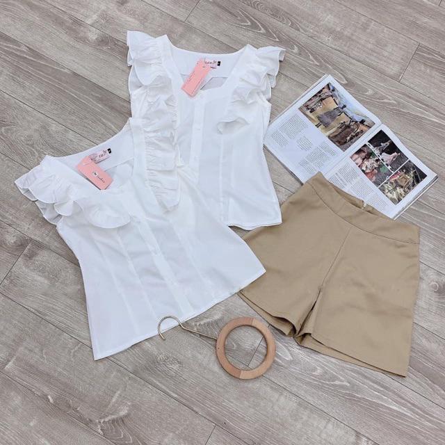 Áo Trắng Cổ Bèo