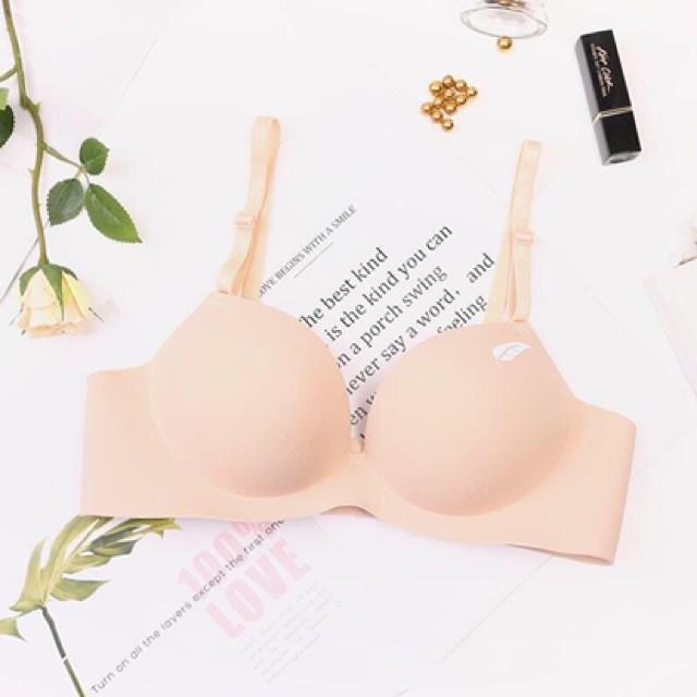 Áo Lót Nữ Su Đúc Hình Lá Không Gọng Đệm Dày Nâng Ngực A01 có ảnh thật