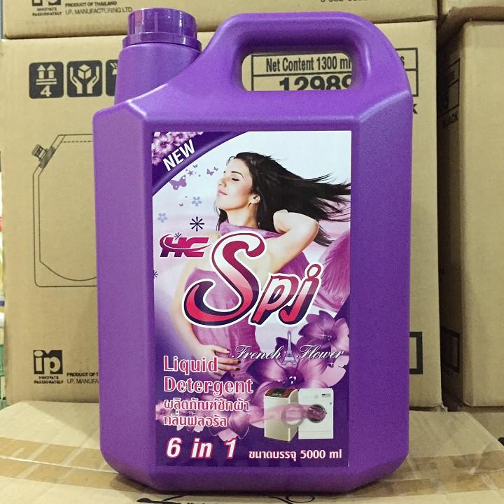 Nước giặt xả đậm đặc SPJ 06 in 01 màu tím 5.000ml Thái Lan